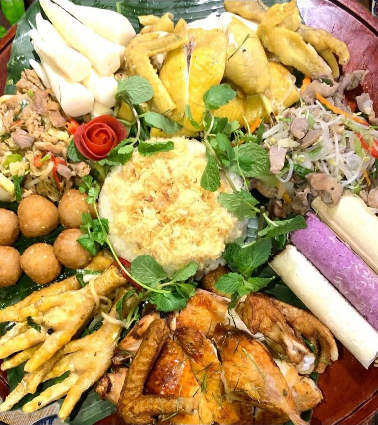 Mẹt gà đồi nướng mật ong.